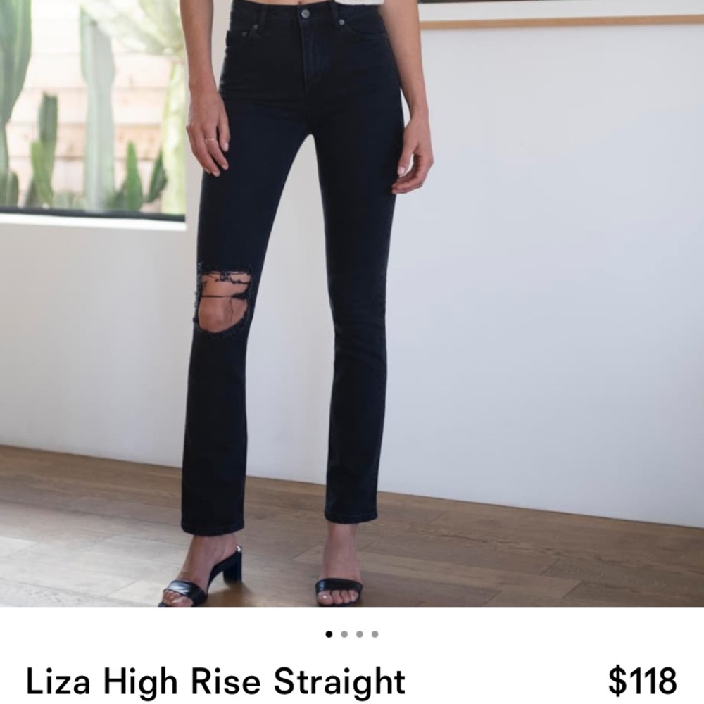 Liza high rise straight reformation jeans